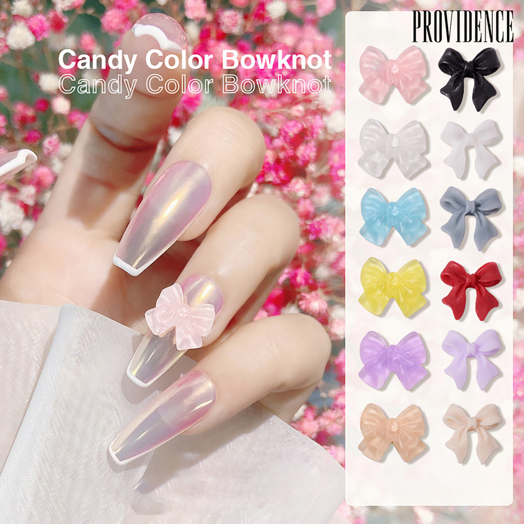 Providence 30Pcs/Set Nail Bow Rhinestone Easy to Stick 3D Resin DIY Manicure Butterfly Rhinestone for Beauty