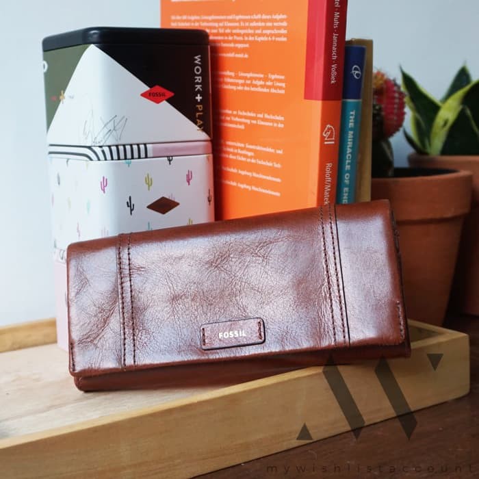 Fossil Ellis 29 Clutch Brown  - Dompet Wanita