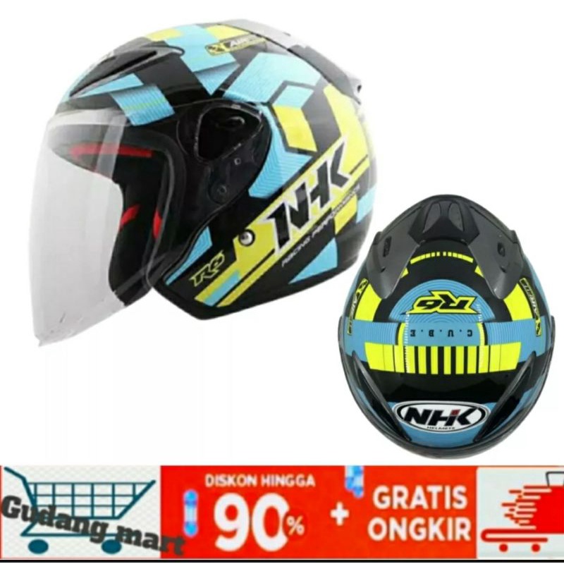 Helm NHK R6 Cube Official NHK Helm Original R6 Helm SNI DOT / Helm Cowok / Helm Cewek Berkualitas Wo