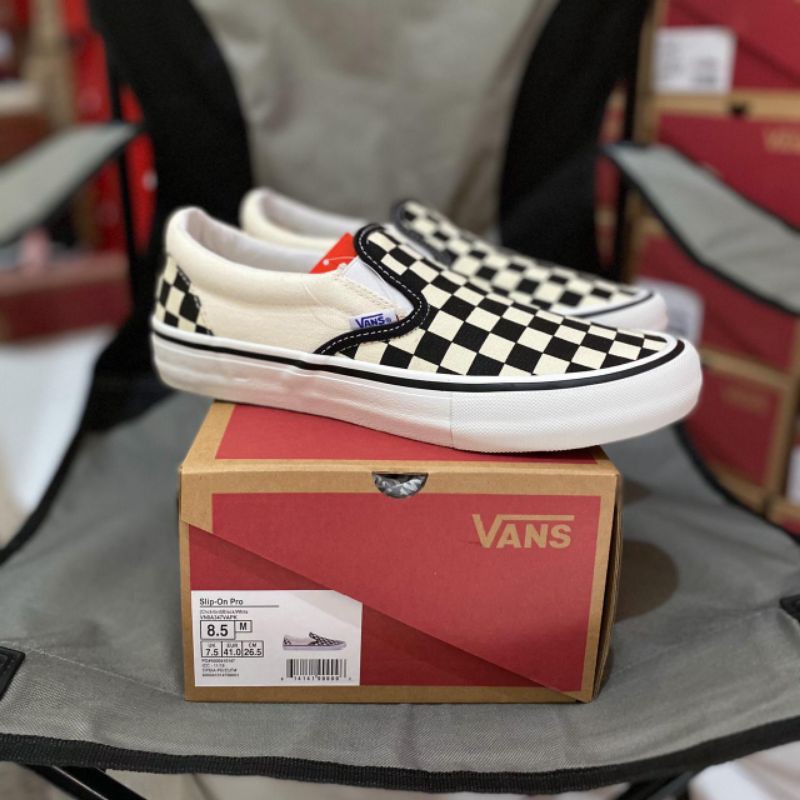 VANS SLIP ON PRO CHECKERBOARD ORIGINAL 100%