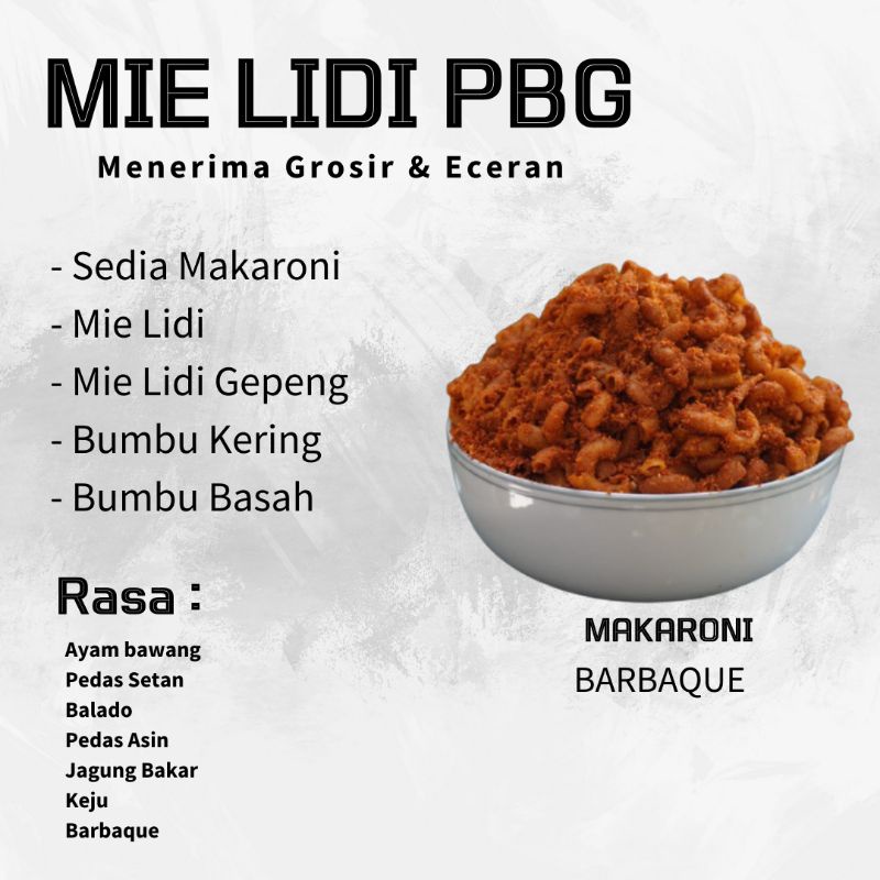 

Makaroni / Macaroni Matang Barbaque BBQ Bumbu Kering - Makaroni Bumbu Basah BBQ Berbeque 250gr - Makaroni Basah - Makaroni Kering BBQ