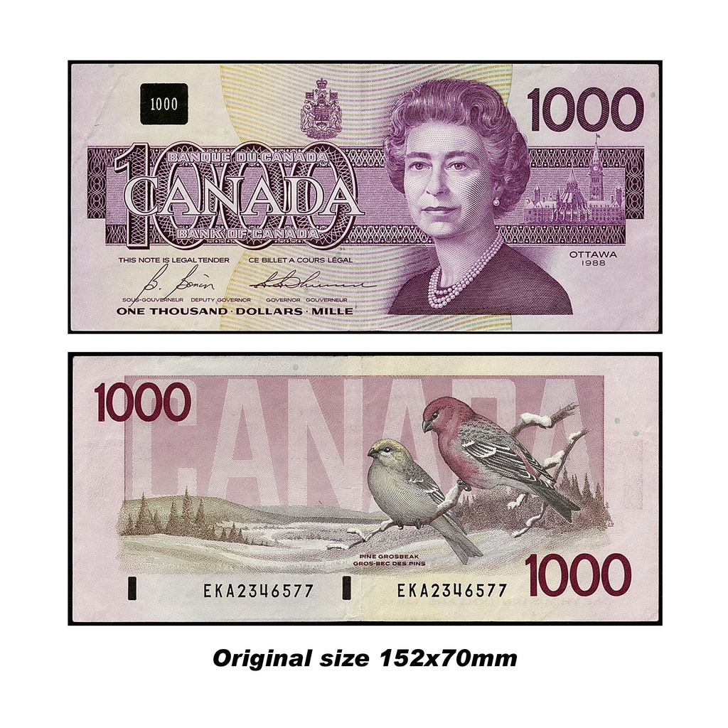 Uang Kuno Canada 1000 Dollars 1988 souvenir replika repro