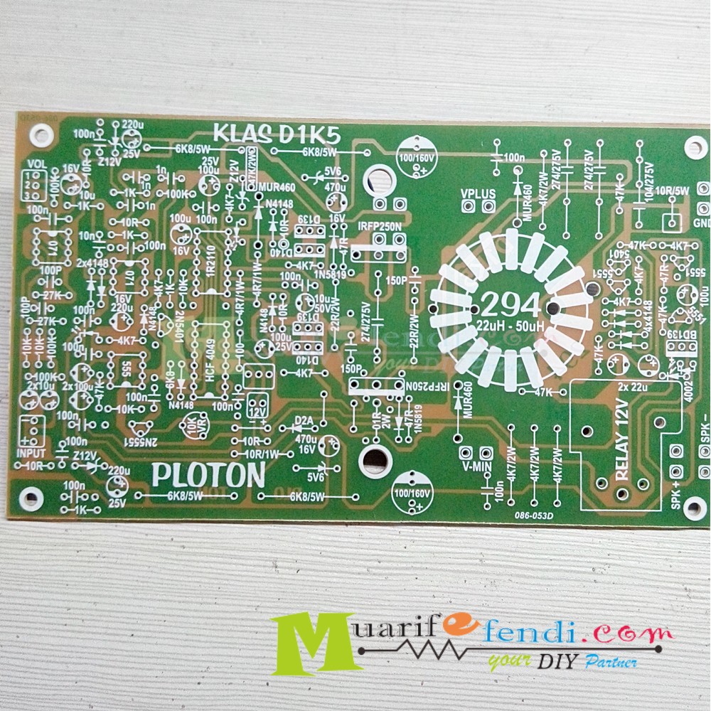 PCB Power Amplifier Class D D1K5 V1 PLOTON 294
