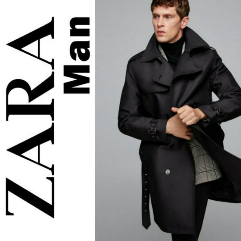 ZR Man Trench Coat Original Jacket Pria