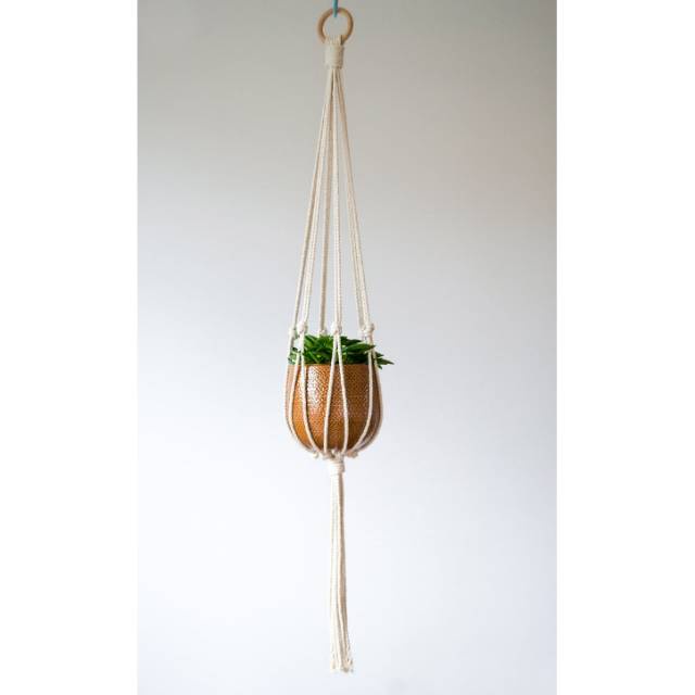 Macrame Gantungan Pot Gantung Untuk Pot Mini Kecil Mempercantik Ruangan Teras Tamu