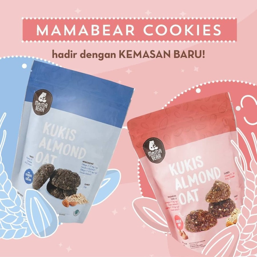 MamaBear Kukis Almond Oat ASI Booster Mama Bear Cookies Pelancar ASI