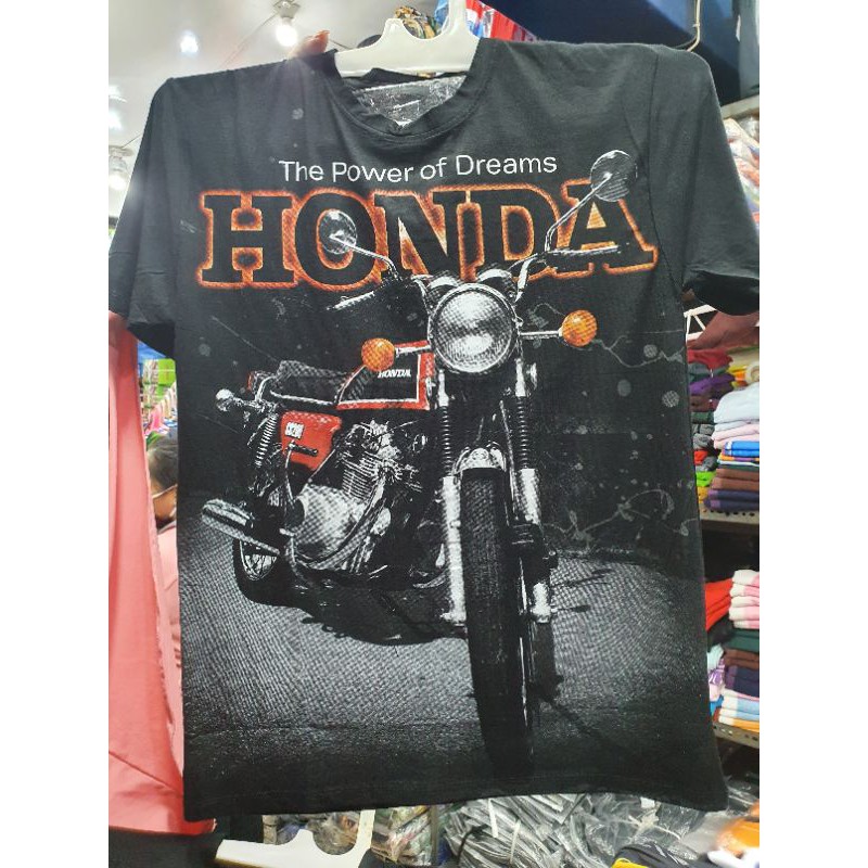 KAOS MOTOR HONDA CB HITAM COMBED