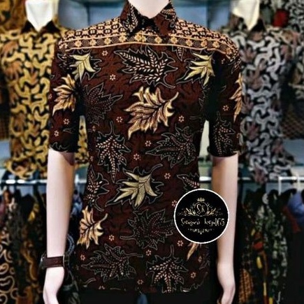 New Arrival Distro Batik Slimfit Pria Bordir Sogan Batikaf Noto Arto