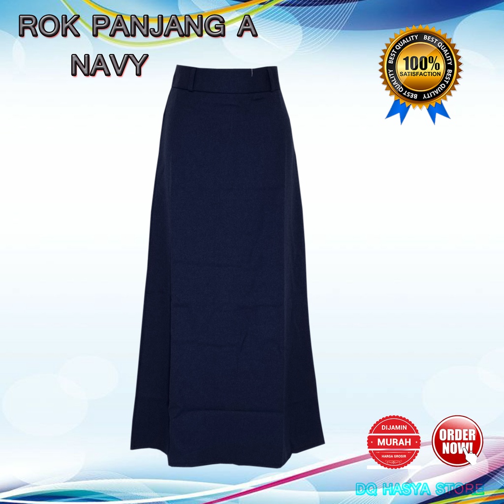 Rok Kerja Panjang Hitam A Bahan Formal Kantor Rok panjang Bentuk A