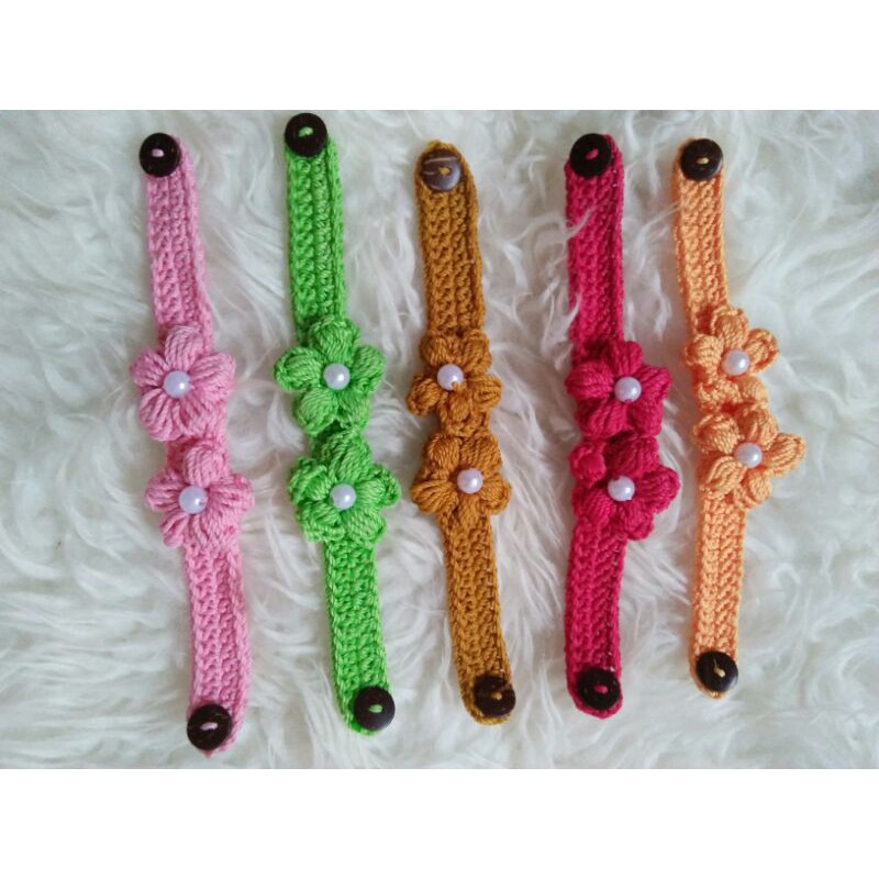 konektor rajut bunga