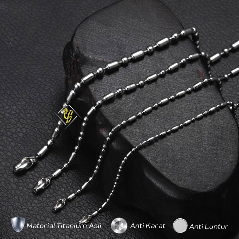 GROSIR TERMURAH Kalung Rantai Mci Titanium Pria Wanita Cowok Cowo Laki Laki Cewek Cewe Keren Coker P