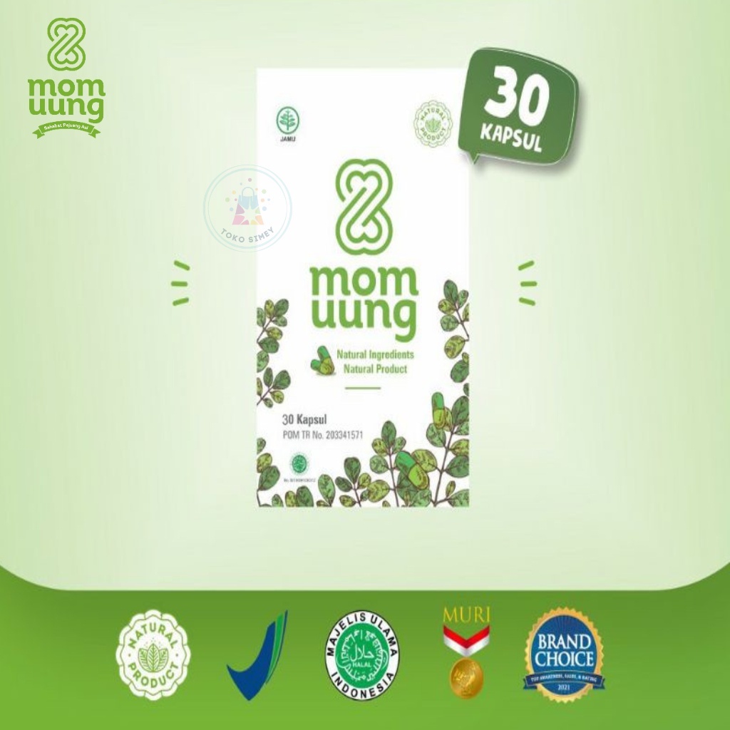 30 kapsul Mom Uung Halal BPOM 100% Ori Booster Pelancar Asi  Herbal Suplemen Vitamin Ibu Menyusui Pe