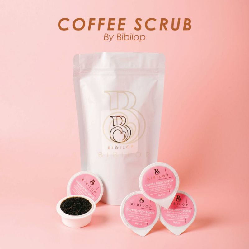 BIBILOP Coffee Body Scrub Satuan / Scrub Pencerah Kulit 20g BPOM