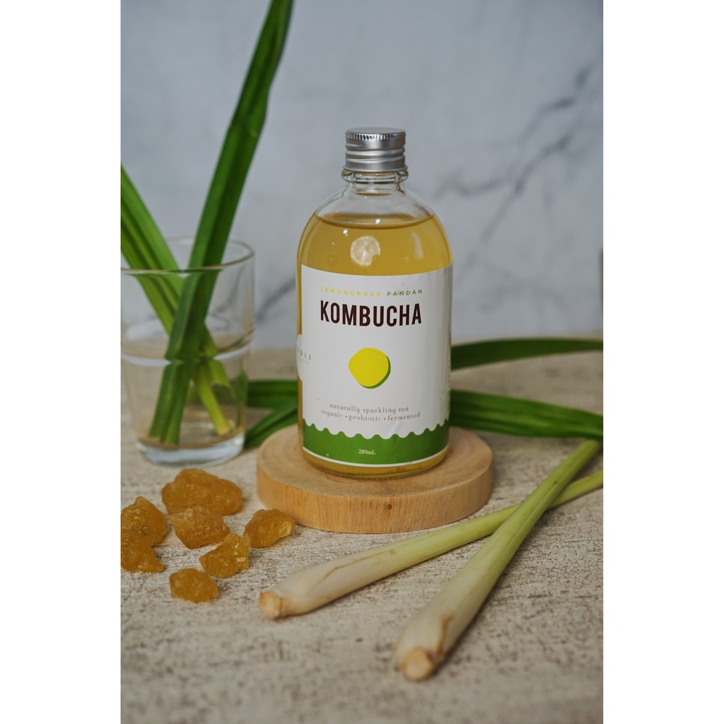 

Huis Kombucha Teh Fermentasi Probiotik - Lemongrass Pandan