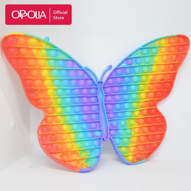 Oppolia Pop it Jumbo Rainbow Pop It Fidget Toys Mainan Pop it Anak Push Bubble Toys 30 x 44 cm-Kupu Jumbo New