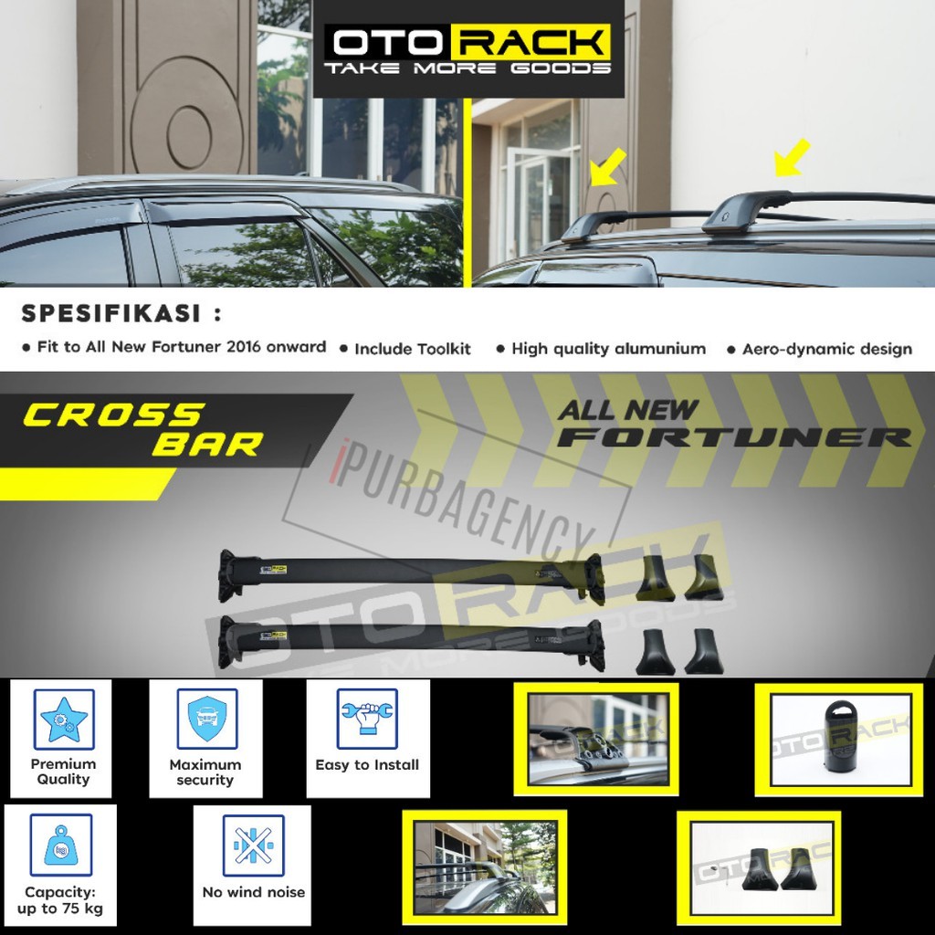 Cross bar Otorack Edge All New Fortuner
