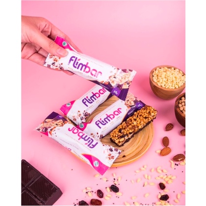 Flimbar by Flimty Snack Sehat Sereal Bar Diet Langsing Meal Replacement Tinggi Nutrisi Fiber Protein Bar Flimty Pelangsing