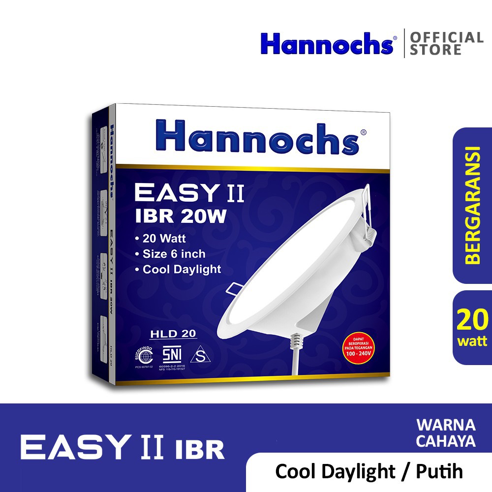 LED PANEL Hannochs Downlight LED EASY II 20W IBR Cahaya Putih