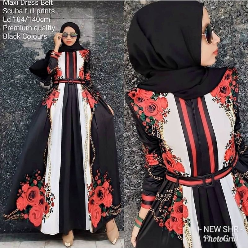 Ori shr Maxy dress scuba premium gamis shr