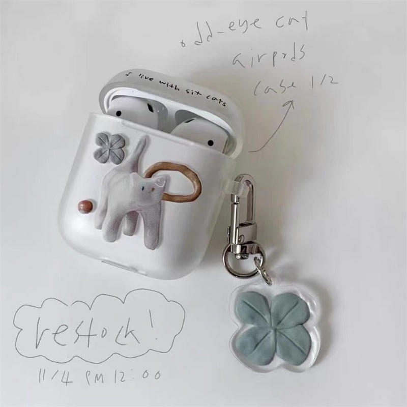 Casing Kucing Nakal Kompatibel Untuk Airpods1 2pro Generation Cover Pelindung Silikon