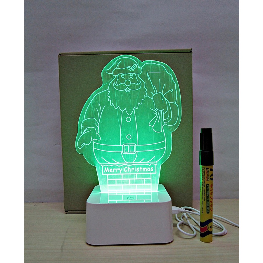 Lampu Mika LED 3D Santa YT1513 Christmas tree