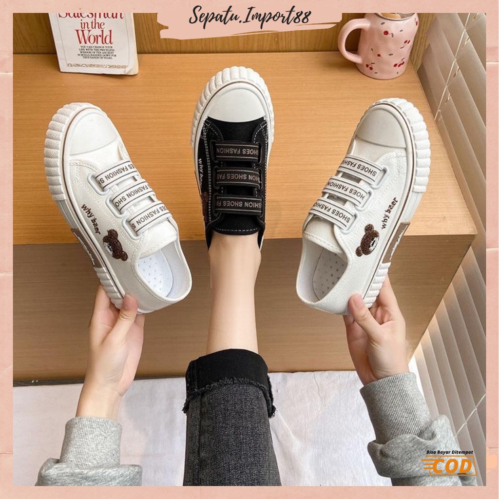 [SEPATU.IMPORT88] Sepatu Sneakers Wanita Casual Wear ala Korea Import Kualitas Super Premium SP 097B