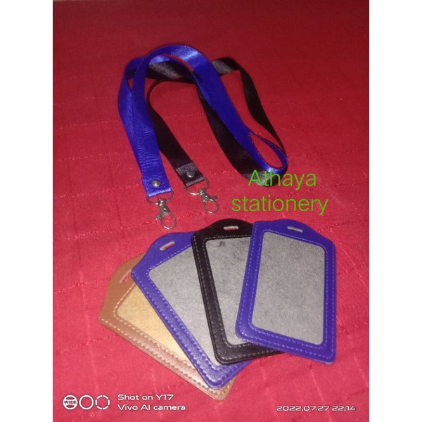 

Tali ID card non stoper 2 cm+ID card kulit