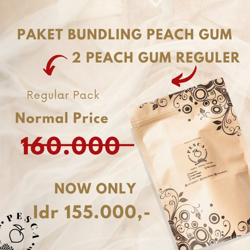 

Peach Gum Regular / Peach Gum Bundling / Collagen / Paket Peach Gum lengkap / Peach Gum Surabaya