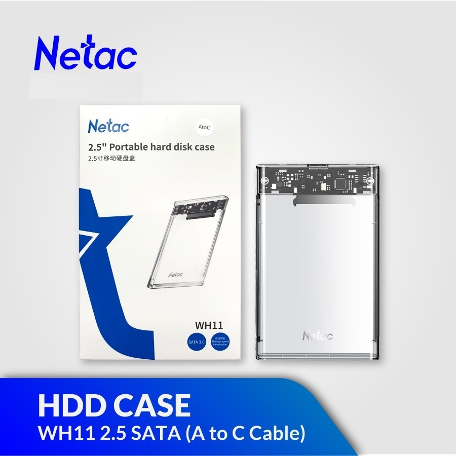 Netac WH11 External Case HDD 2.5 SATA to USB3.0 A to C cable