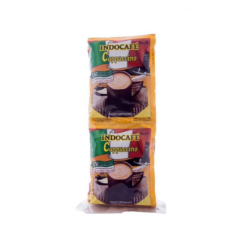 

Indocafe Cappuccino 25 gr Isi 10 pcs