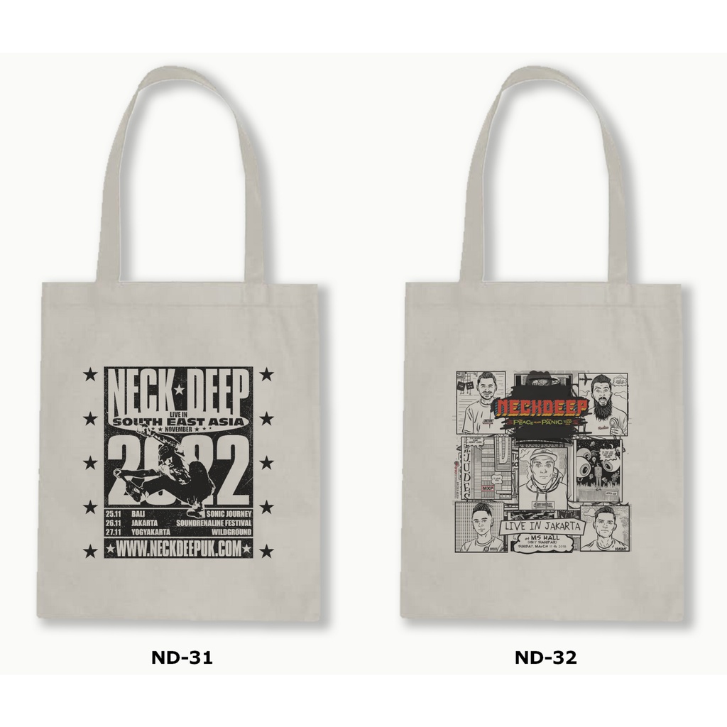 TOTE BAG RESLETING - NECK DEEP 02