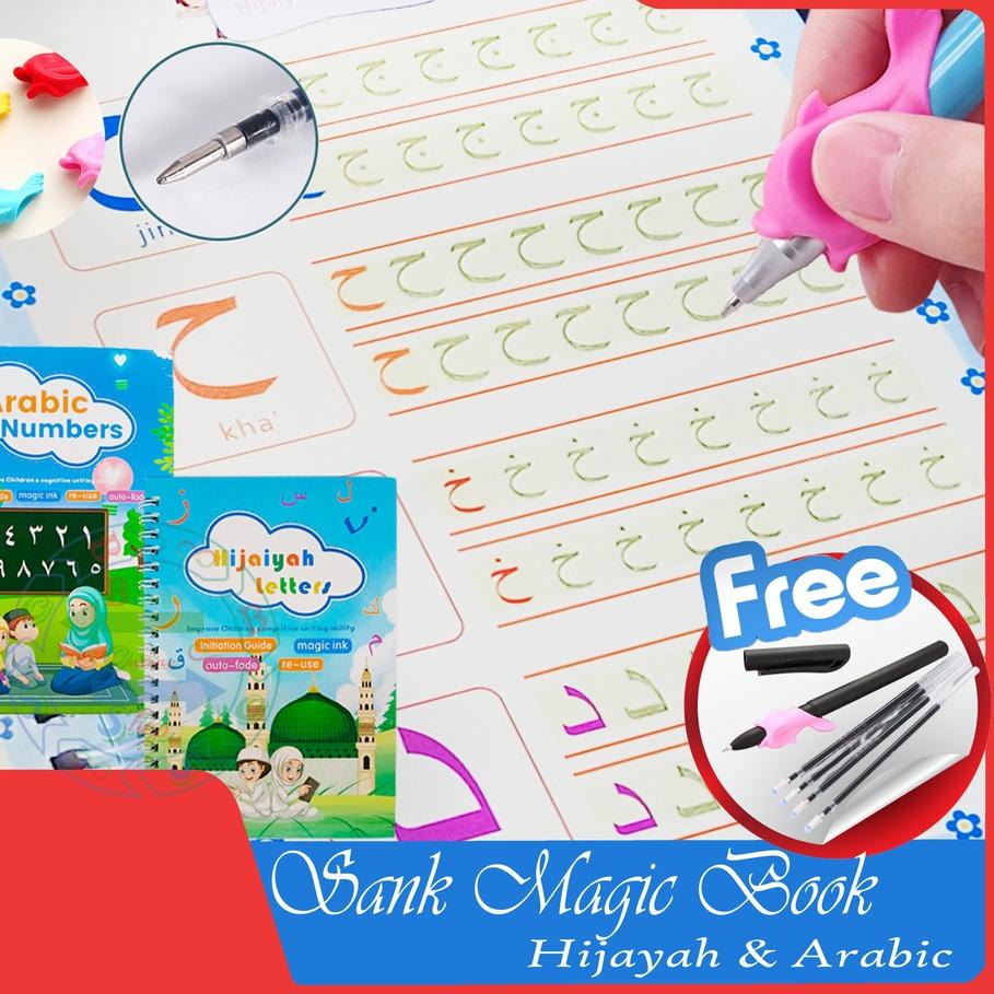 Big Sale Buku Magic 3D Hijaiyah Dan Arabic Number / Sank Magic Book / Tulisan Hilang Sendiri ✔