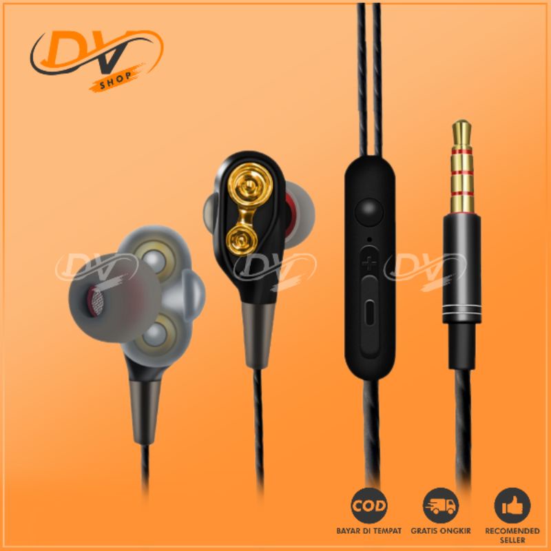 Headset Extra Bass Hi fi Stereo / Handfree Earphone  Universal Superbass