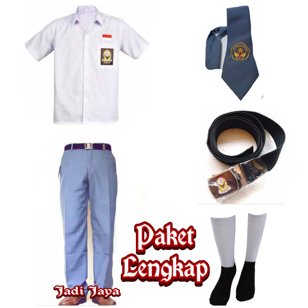 SET SERAGAM SMA LAKI-LAKI BAJU PENDEK CELANA PANJANG