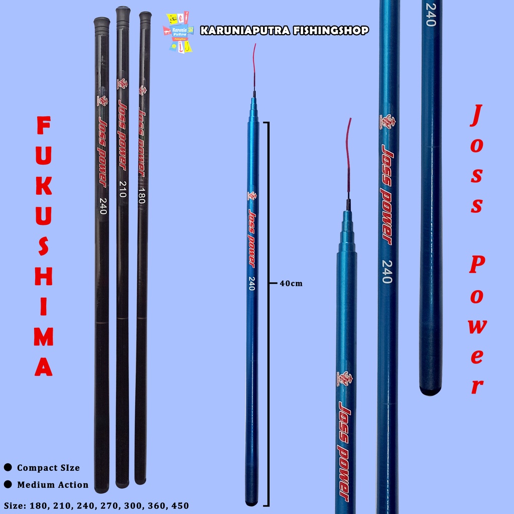 Joran Tegek Ruas Pendek Fukushima Joss Power Medium Action