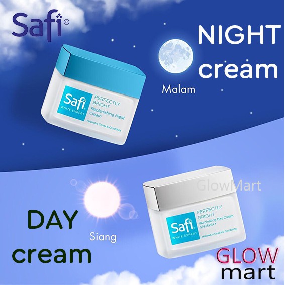GlowMart ❤ SAFI White Expert Day Night Cream | WE Krim Pagi / Siang Malam 25 g & 45 g