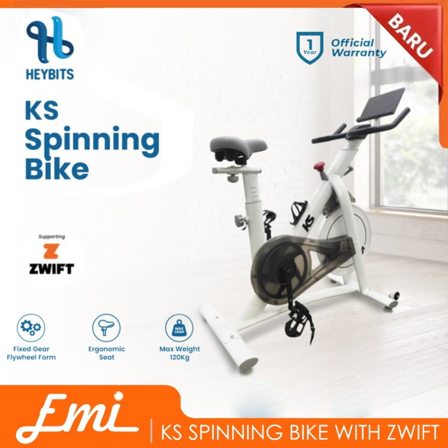 KS Spinning Bike With Zwift Sepeda Statis Fitness Alt Kingsmith Yesoul