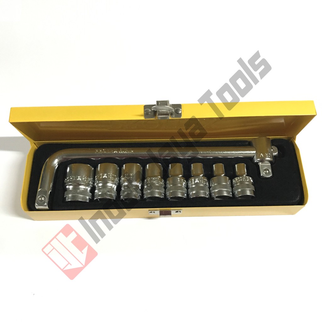 PROHEX Kunci Sok Set 10 Pcs 8 - 24 mm 1/2 Inch