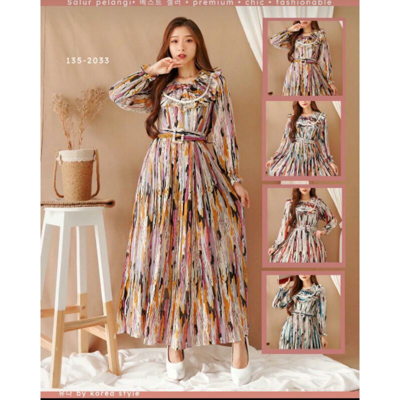 gamis salur pelangi by yuna