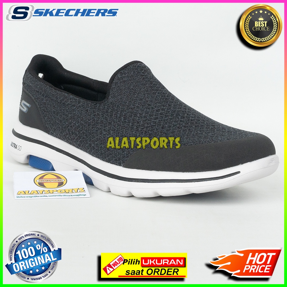 Skechers Go Walk 5 Sparrow 55503-BLK Sepatu Slip On Pria Original