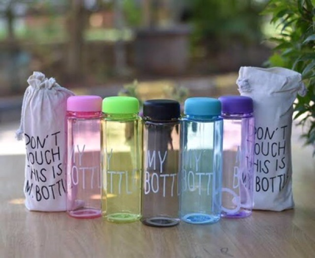 BOTOL MINUM MY BOTTLE WARNA BPA FREE BULAT 500ML ANTI PECAH + SARUNG PUTIH