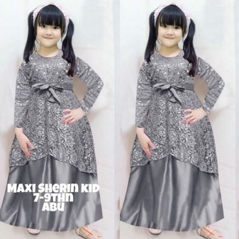 BISA COD✓MAXI HIMALAYA / ANAK / SHERIN KID / 7-9 TAHUN / 10-12 TAHUN / DRESS MUSLIM ANAK / BRUKAT