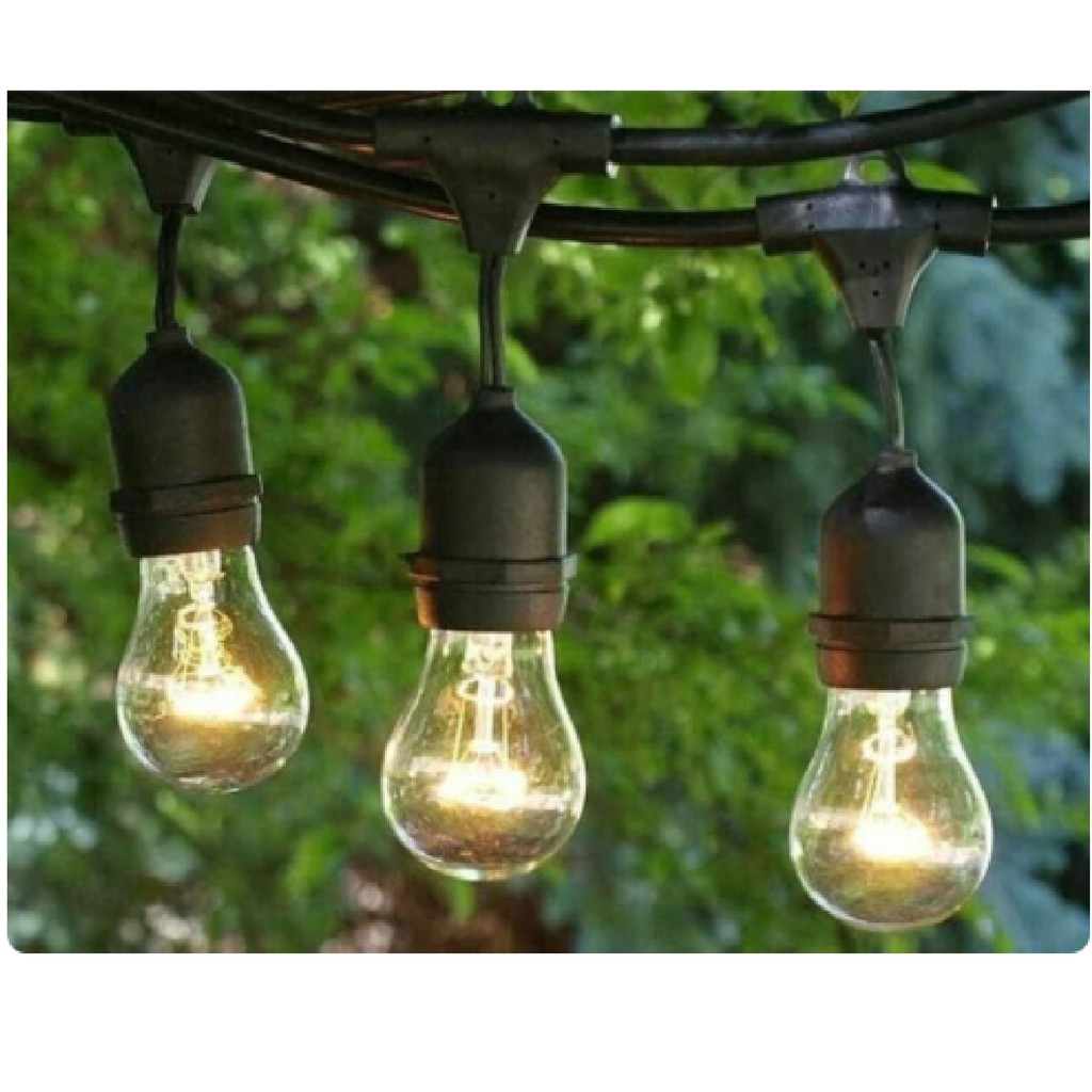 Fitting Cafe Outdoor / Fitting Kafe / Fitting Lampu Gantung Outdoor 10 Mtr + 10 fitting