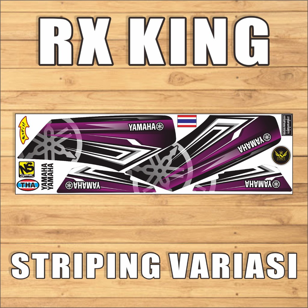 STRIPING MOTOR RX KING VARIASI SIMPLE UNGU -INDIGO01