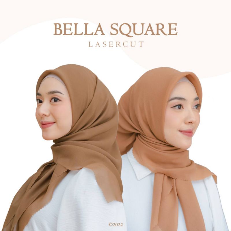 JILBAB BELLA SQUARE/HIJAB POLYCOTTON SEGIEMPAT POLOS