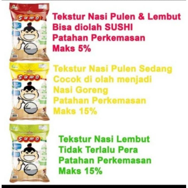 

KTr190 Beras Premium SUMO 5Kg Tanpa DICUCI tetap BERSIH