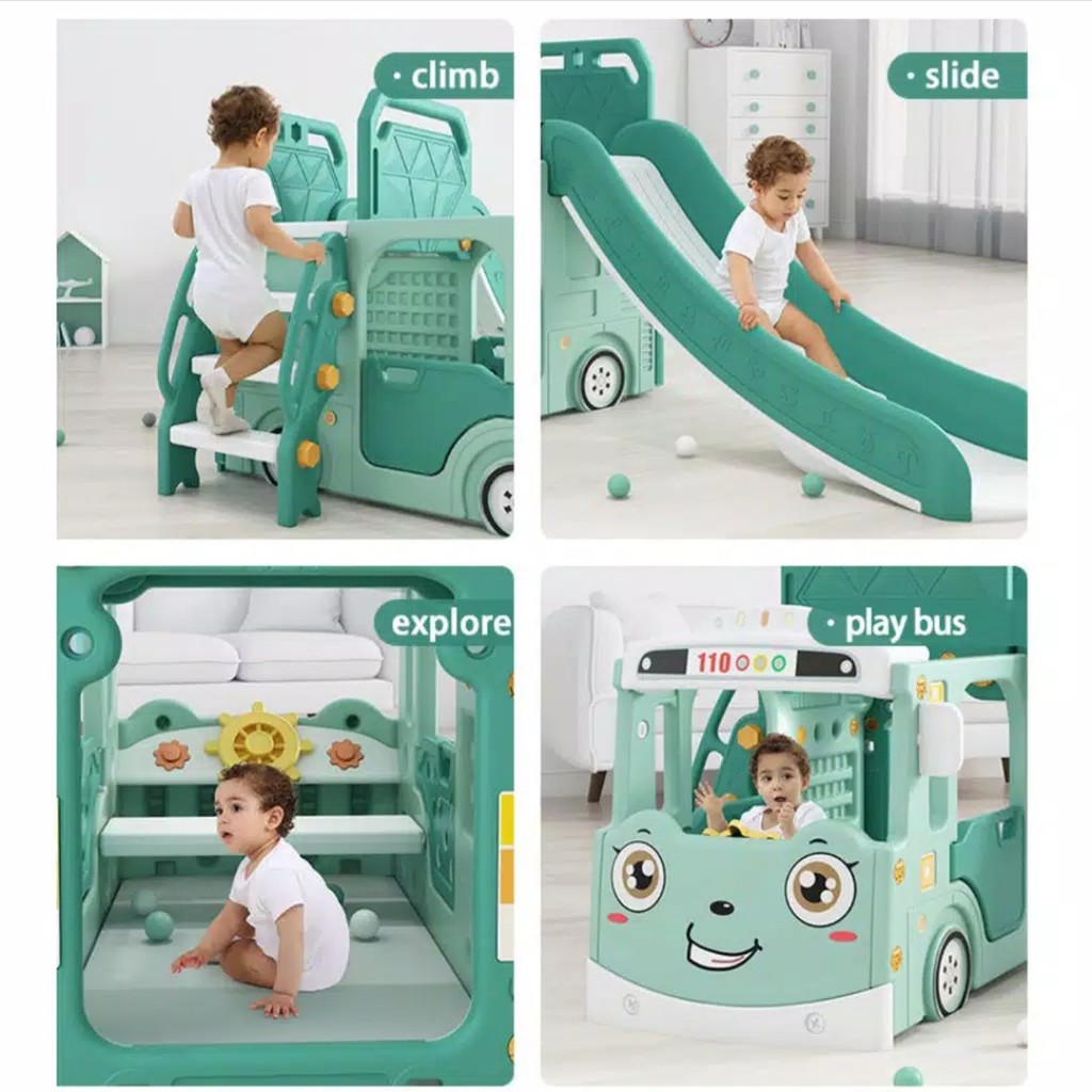 Perosotan Tayo Bus 2 in 1 Mobil Ayunan 3 in 1 Mainan Anak Happy Play 2in1 or 3in1