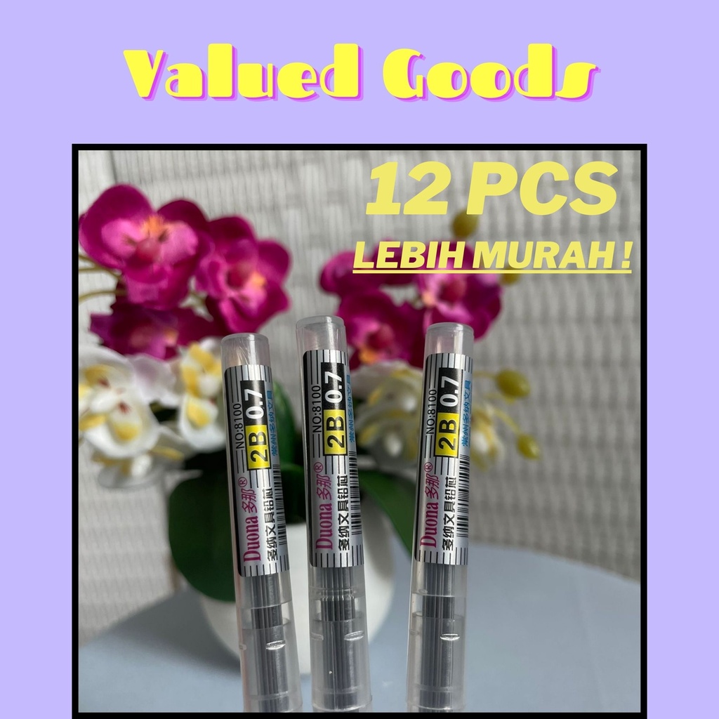 

ISI REFIL PENSIL MEKANIK 2B DUONA ALAT TULIS TEBAL BAGUS