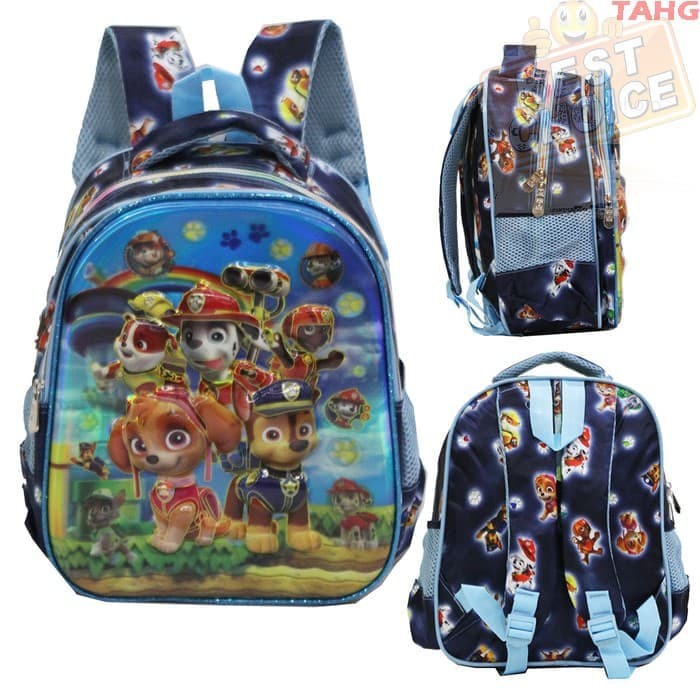 Tas Ransel TK Import Paw Patrol 5D Timbul ada 2 Kantung - Blue