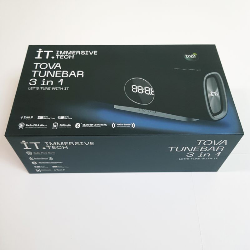 IT Tova Tunebar 3in1 Bluetooth Audio Music Speaker - New
